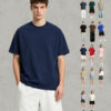 Unisex Heavyweight Solid-Color Cotton T-Shirt (230g) – Seamless Sides, American-Style Boxy Fit, Blank Tee - Model: 672941039294