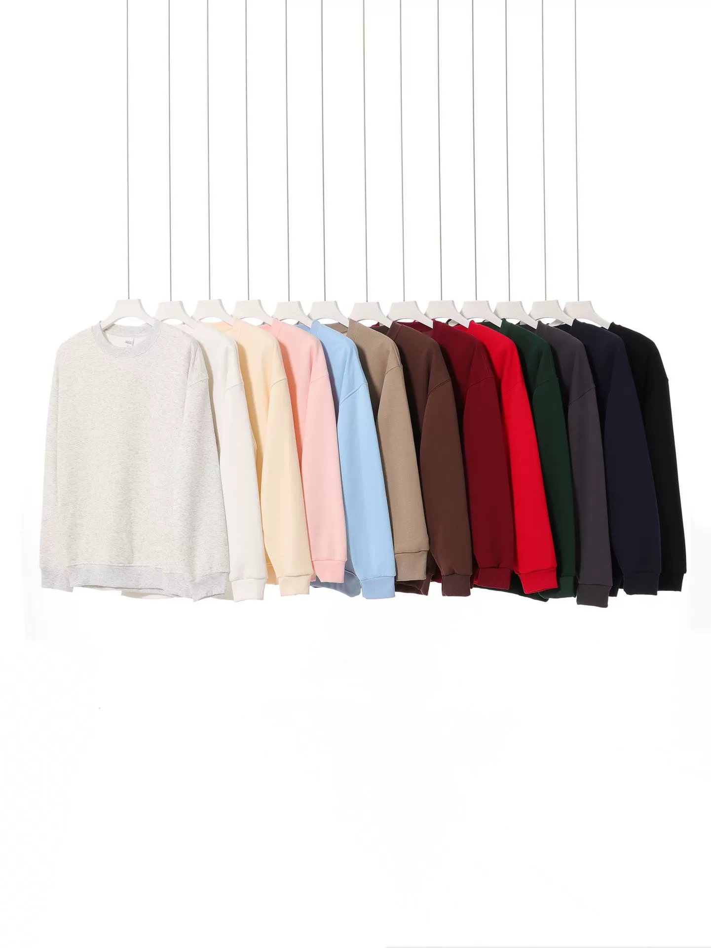Premium Heavyweight 350G Composite Cotton Unisex Loose Fit Round Neck Sweatshirt - Model: 734132853523
