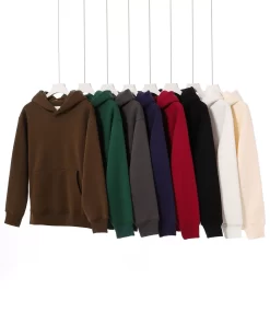 Vintage-style heavyweight (480g) Amekaji hooded sweatshirt featuring thick, dense fleece and a drop-shoulder design; suitable for both men and women - Model: 682382254455