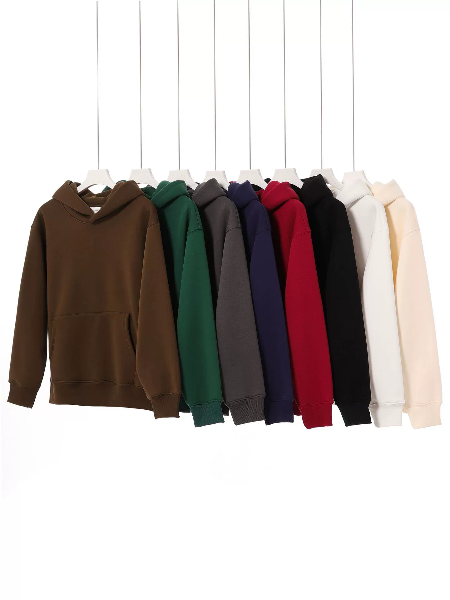 Vintage-style heavyweight (480g) Amekaji hooded sweatshirt featuring thick, dense fleece and a drop-shoulder design; suitable for both men and women - Model: 682382254455