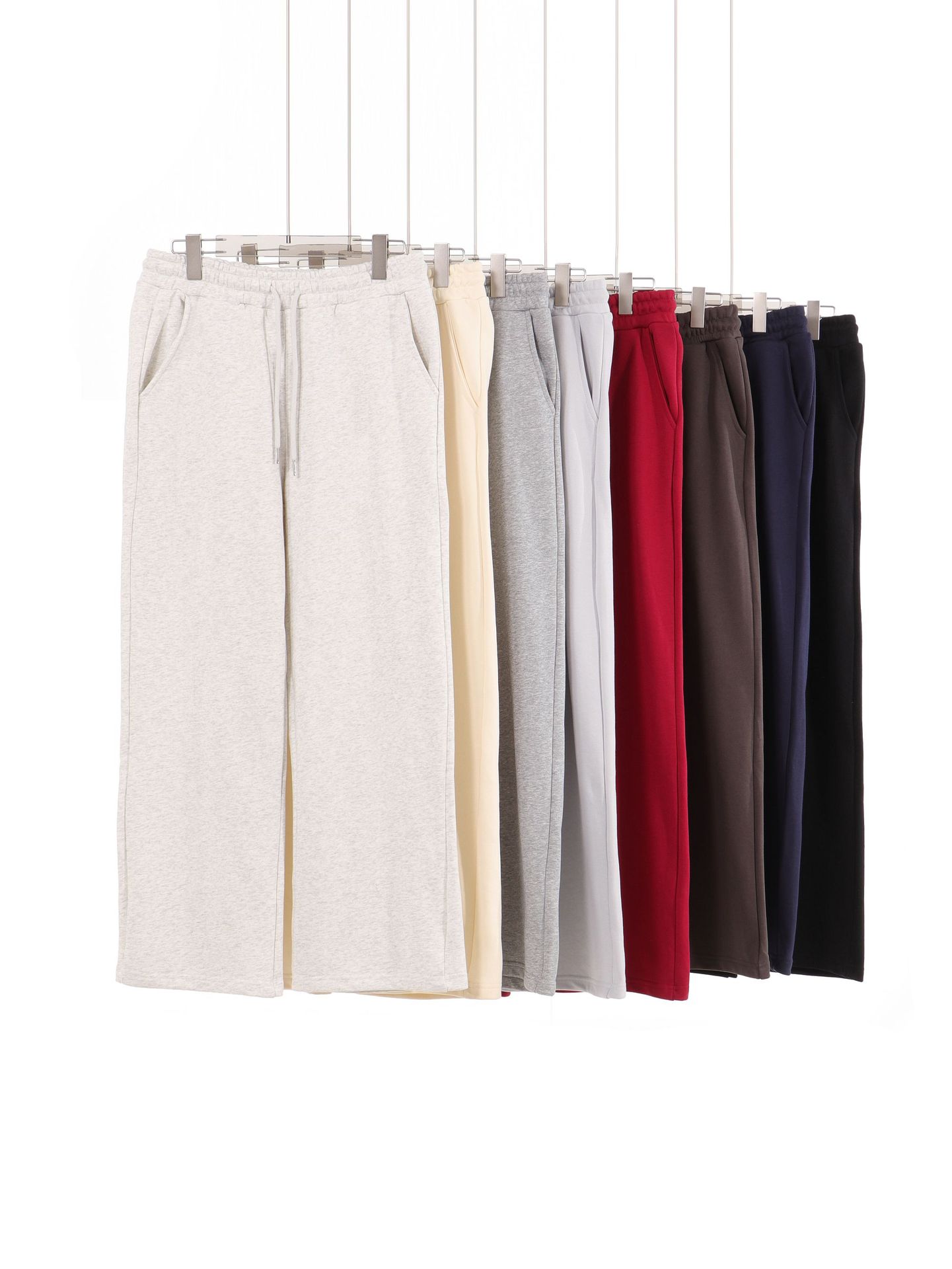 Heavyweight 420g French Terry Men's Straight-Leg Sweatpants – Loose-Fit Casual Athleisure Style with Pockets - Model: 968053168081 - 图片 2