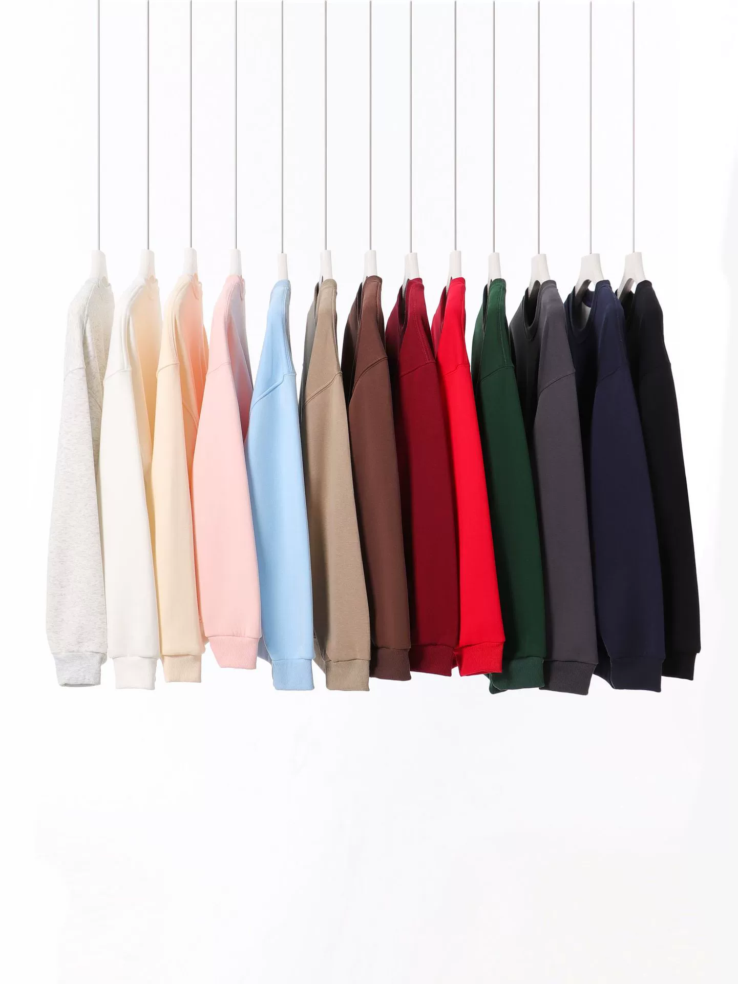 Premium Heavyweight 350G Composite Cotton Unisex Loose Fit Round Neck Sweatshirt - Model: 734132853523 - 图片 2