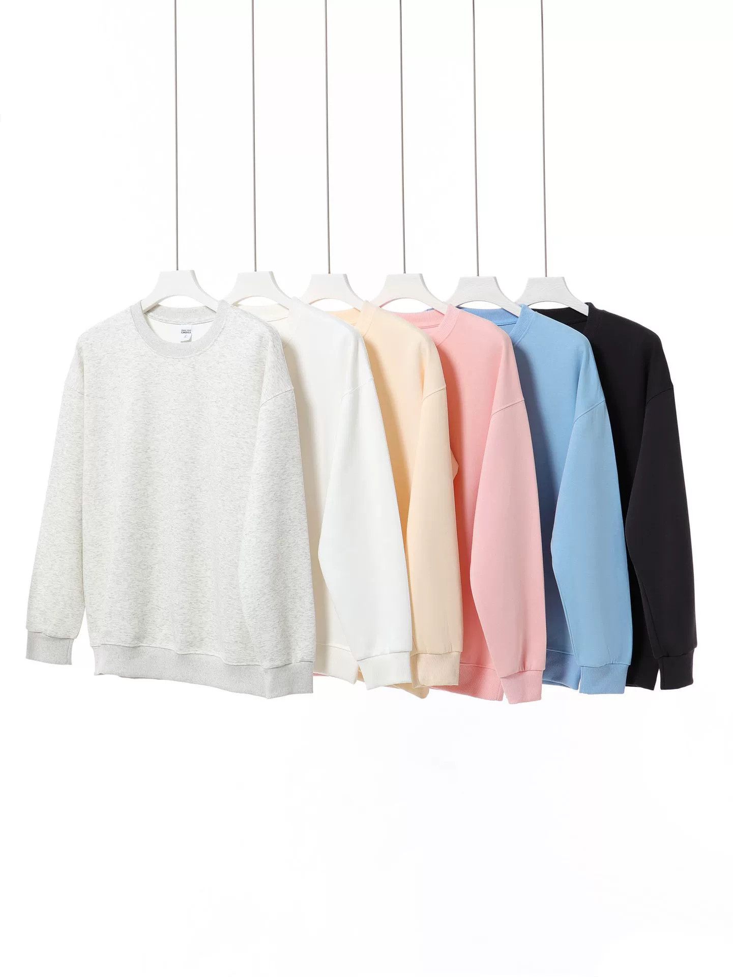 Premium Heavyweight 350G Composite Cotton Unisex Loose Fit Round Neck Sweatshirt - Model: 734132853523 - 图片 3