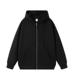 Men's Heavyweight Zip-Up Hoodie – Oversized, Minimalist Solid-Color Streetwear Style (Suitable for Spring/Autumn & Couples) - Model: 832761791148 - 图片 7