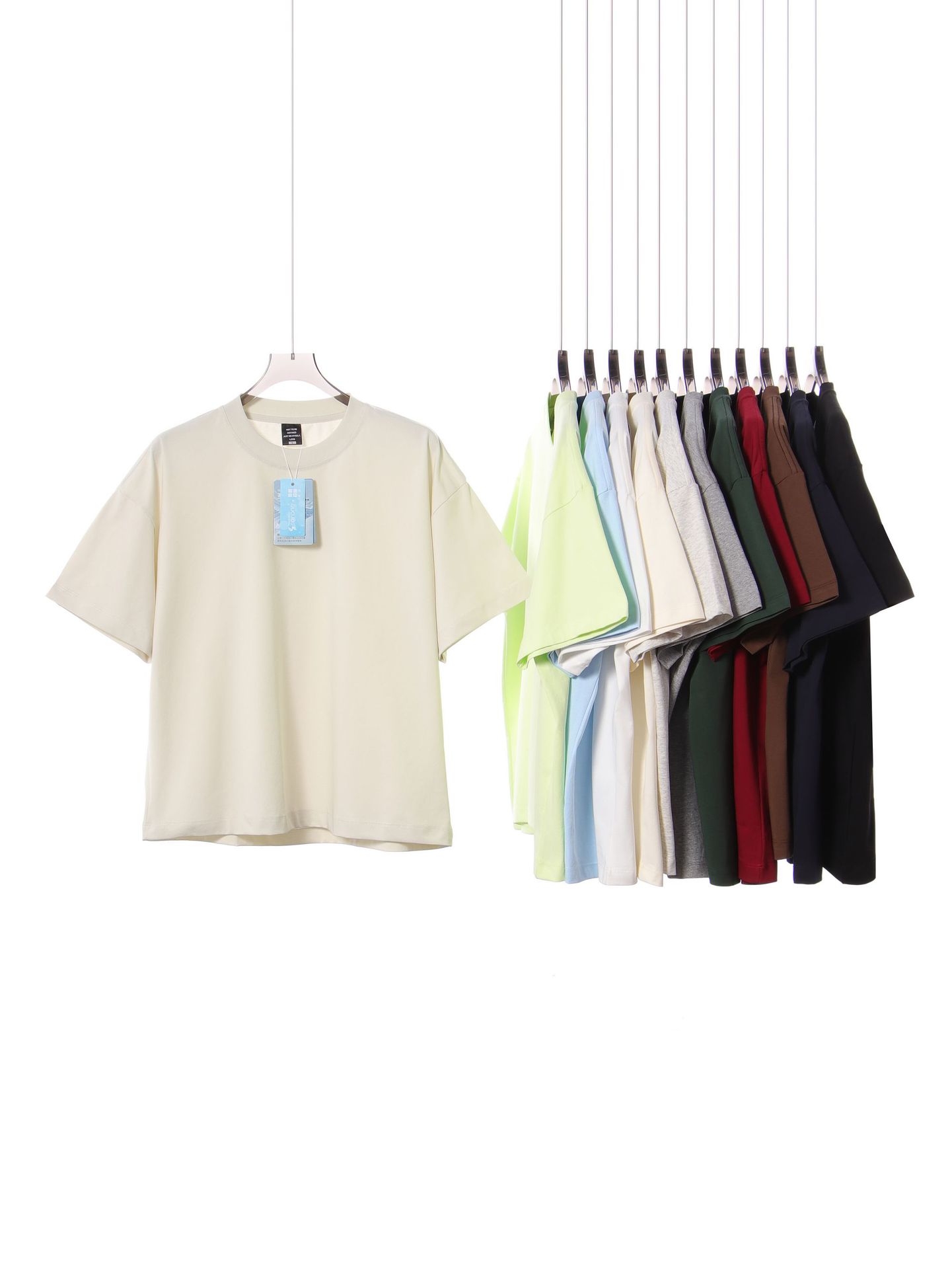Boxy Loose Casual T-Shirt for Sun Protection with 5A Antibacterial Sorona - Model: 1018065182354 - 图片 3