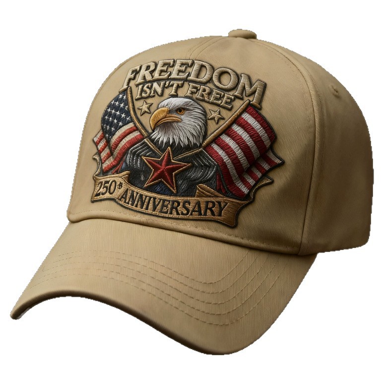 Retro Baseball Cap with Eagle Print for Casual Wear - Model: 1001511153177 - 图片 5