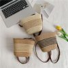 Woven Straw Shoulder Tote for Beach Vacation - Model: 887715307379