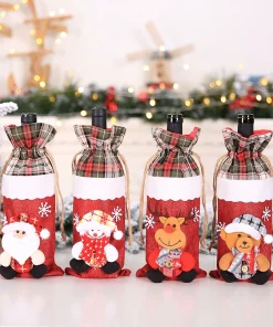 Santa Claus Wine Bottle Cover for Christmas Party Restaurant Hotel Decor - Model: 592713802766