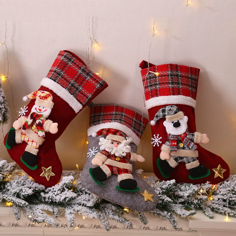 Christmas Decoration Plush Sock for Gift Giving and Candy Storage - Model: 597818713707 - 图片 4