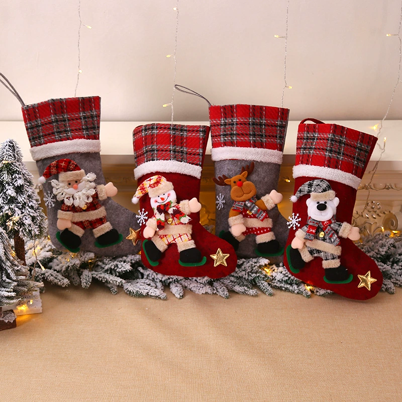Christmas Decoration Plush Sock for Gift Giving and Candy Storage - Model: 597818713707 - 图片 2