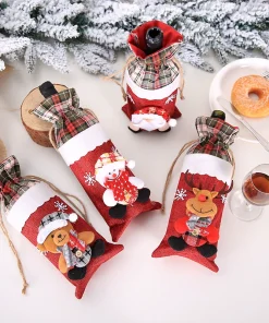 Alternative view of Santa Claus Wine Bottle Cover for Christmas Party Restaurant Hotel Decor - Model: 592713802766