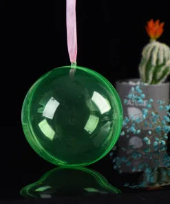 Alternative view of Hanging Acrylic Ball Ornament for Christmas Tree, Gift, Preserved Flower - Model: 984736248069