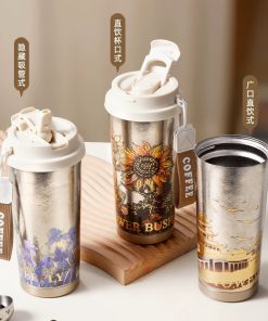 Alternative view of Titanium Travel Mug for Car Coffee and Cold Drinks, Leak-Proof - Model: 1011157906454