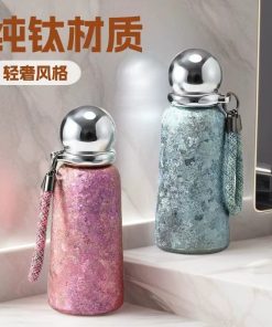 Alternative view of Titanium Water Bottle for Women Business Gift with Floating Ball - Model: 1036110308799