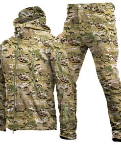 Outdoor Thermal Camouflage Suit for Cold Weather Hunting, with Fleece Lining - Model: 737396060825