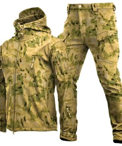 Alternative view of Outdoor Thermal Camouflage Suit for Cold Weather Hunting, with Fleece Lining - Model: 737396060825