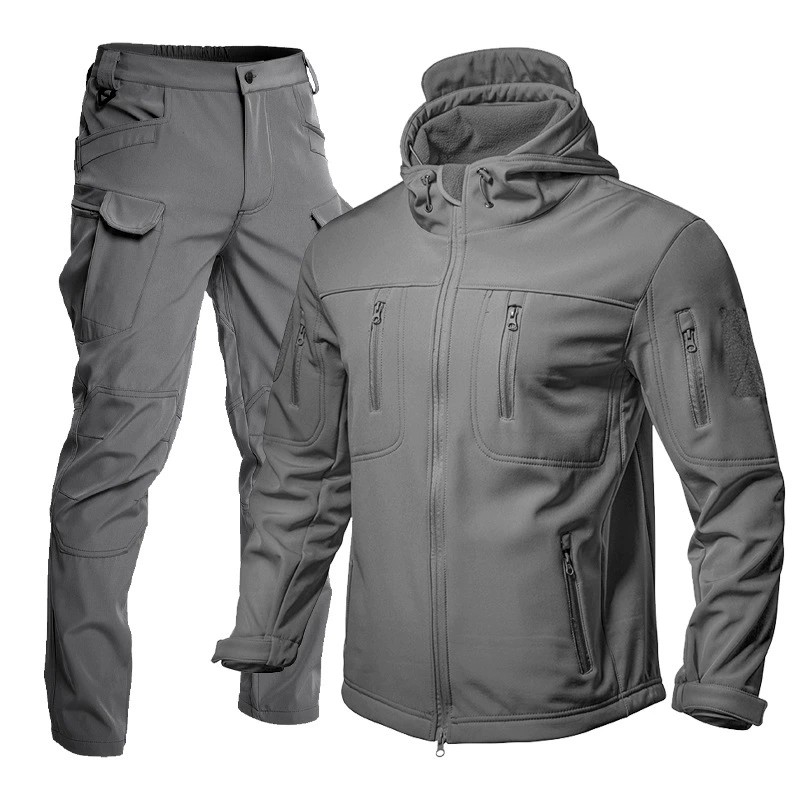 Softshell Jacket and Pants Set for Winter Mountaineering with Fleece Lining - Model: 959965894377 - 图片 2