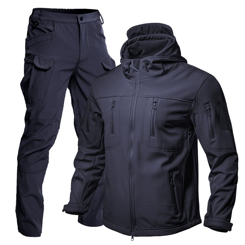 Softshell Jacket and Pants Set for Winter Mountaineering with Fleece Lining - Model: 959965894377 - 图片 4