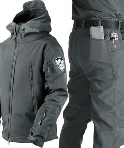 Tactical Waterproof Jacket for Mountaineering with Fleece Lining - Model: 967936222347