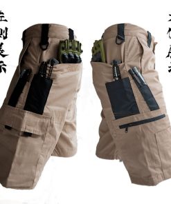 Scarab Tactical Shorts for Military Enthusiasts, Summer Wear-Resistant Multi-Pocket - Model: 801052850372
