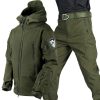 Outdoor Mountaineering Suit with Fleece Lining for Cold Weather - Model: 975093442887