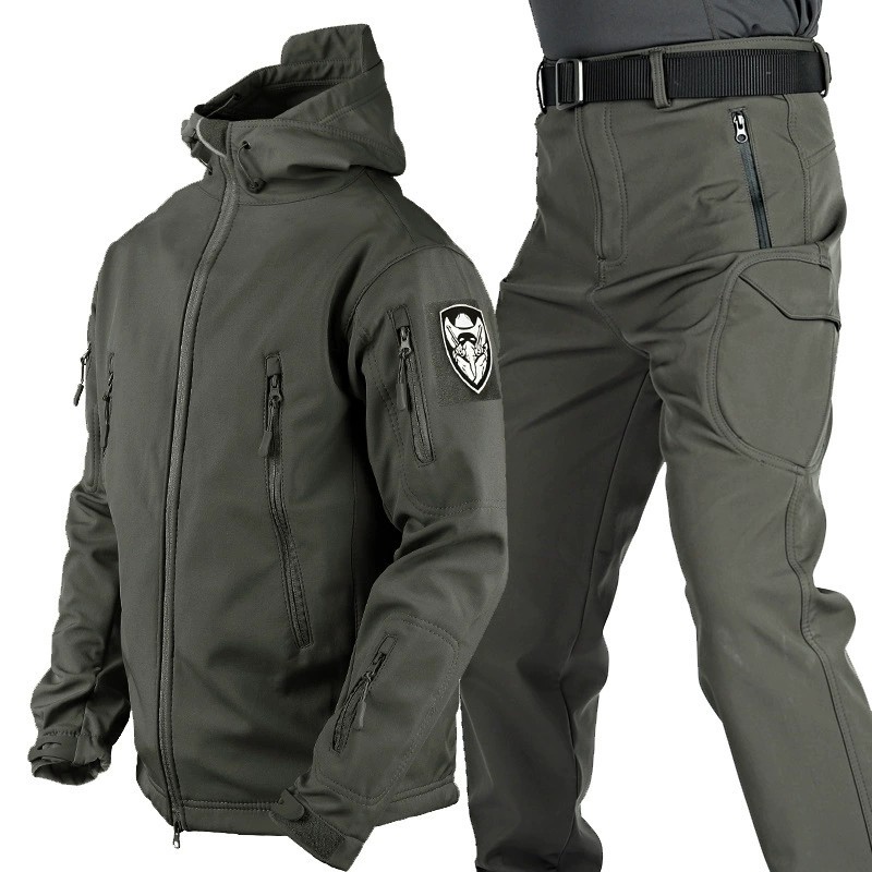 Outdoor Mountaineering Suit with Fleece Lining for Cold Weather - Model: 975093442887 - 图片 2