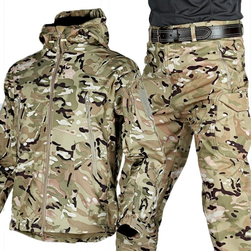 Outdoor Mountaineering Suit with Fleece Lining for Cold Weather - Model: 975093442887 - 图片 5