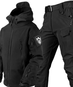 Tactical Softshell Jacket for Winter Mountaineering with Fleece Lining - Model: 990807823054