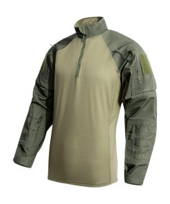 Outdoor Training T-Shirt for Spring/Summer with Stand Collar and Elbow Protection - Model: 892888841218