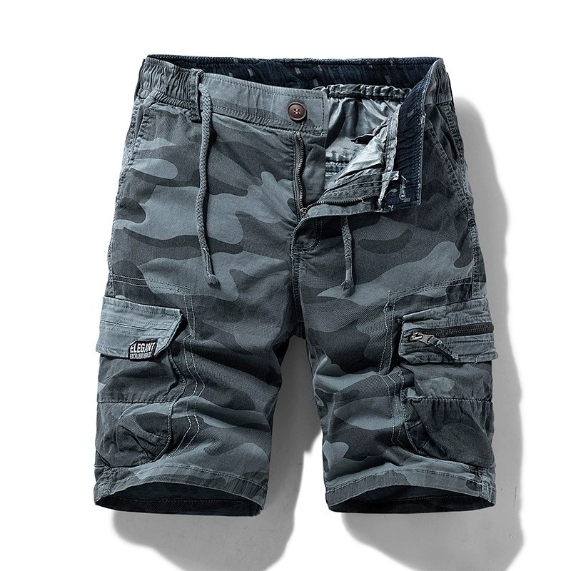 Camouflage Cargo Shorts for Outdoor Hiking with Stretch Fabric - Model: 721703686157 - 图片 2