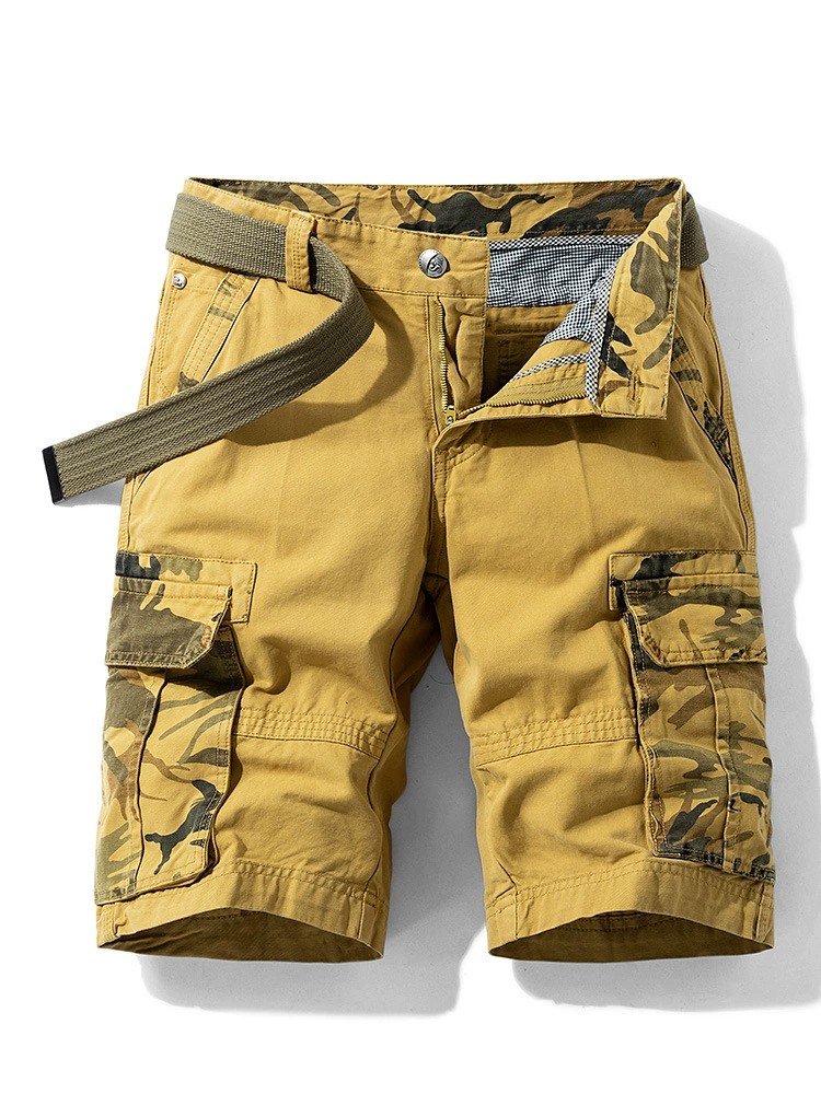 Men's Cargo Shorts with Camouflage Print for Summer Outdoor - Model: 718168876119 - 图片 4