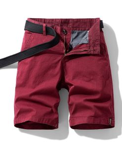 Men's Stretch Work Shorts for Summer with Retro Stripes - Model: 860260342492