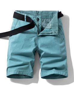 Alternative view of Men's Stretch Work Shorts for Summer with Retro Stripes - Model: 860260342492