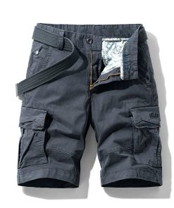 Alternative view of Men's Cargo Shorts for Outdoor Hiking with Multi-Pockets - Model: 718164952681