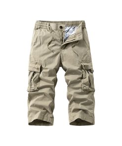 Men's Loose Harem Capri Pants with Multi-Pockets for Streetwear - Model: 895300384445