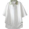 Men's Loose Lyocell T-shirt for Summer Sports with Lapel - Model: 1050015449752