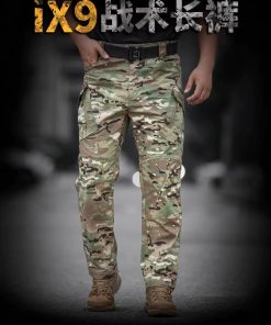 Outdoor Training Pants for Men with 9 Pockets, Camouflage Tactical Workwear - Model: 1010978380416