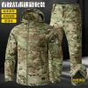 Men's Tactical Hiking Suit with Windbreaker for Outdoor Training - Model: 1025470633066