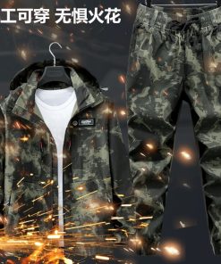 Outdoor Welding Jacket with Anti-Static Fabric for Labor Protection - Model: 926245537314