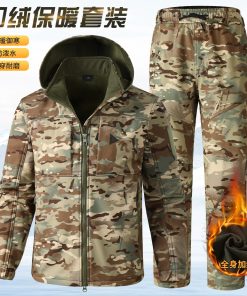 Men's Camouflage Fleece Jacket for Winter Work Labor Protection - Model: 1070602946280
