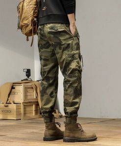 Camouflage Cargo Pants for Men with Multi-Pocket Streetwear Style - Model: 686511268368