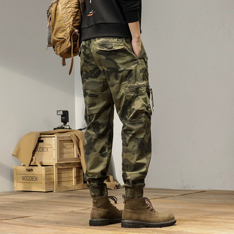 Camouflage Cargo Pants for Men with Multi-Pocket Streetwear Style - Model: 686511268368