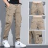 Men's Tapered Cargo Pants for Casual Wear with Multiple Pockets - Model: 642513568218