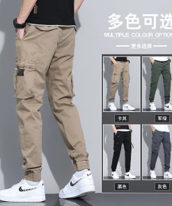Alternative view of Men's Tapered Cargo Pants for Casual Wear with Multiple Pockets - Model: 642513568218