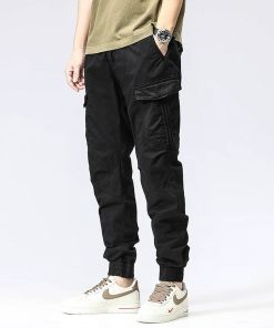 Men's Cargo Pants for Summer Streetwear with Drawstring - Model: 672411936645
