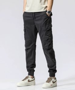Alternative view of Men's Cargo Pants for Summer Streetwear with Drawstring - Model: 672411936645