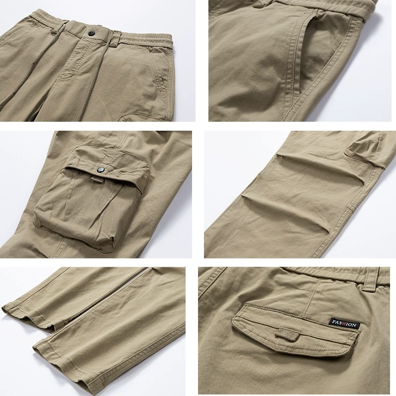 Men's Loose Straight-Leg Cargo Pants for Casual Sports - Model: 841856047888 - 图片 4