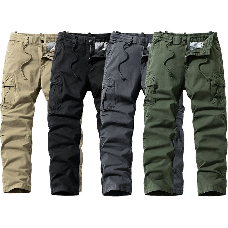 Men's Loose Straight-Leg Cargo Pants for Casual Sports - Model: 841856047888 - 图片 5