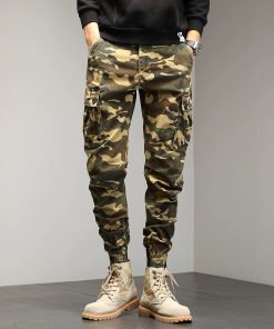 Camouflage Cargo Pants for Men with Multi-Pocket Streetwear Style - Model: 653662153396