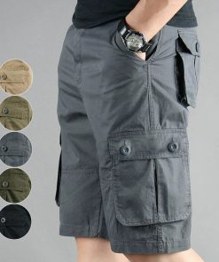 Men's Cargo Shorts with Multi-Pockets for Outdoor Sports - Model: 1043916767111